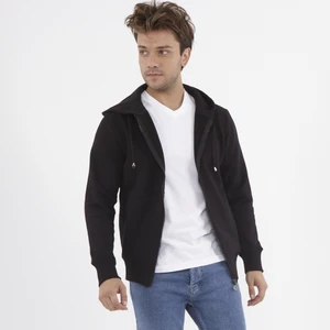 Think Simple Erkek Kapişonlu S-Shırt - Siyah