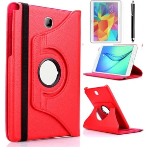 Samsung Galaxy Tab A 10.1 2016 P580 Kılıf 360 Derece Dönen Standlı Pu-Deri New Case+Kalem+Ekran