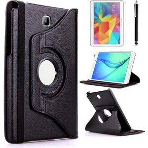 Samsung Galaxy Tab A 10.1 2016 P580 Kılıf 360 Derece Dönen Standlı Pu-Deri New Case+Kalem+Ekran
