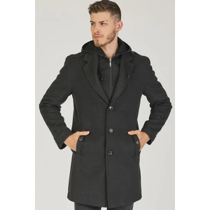 PLT8406 Dewberry Erkek Palto-Antrasit