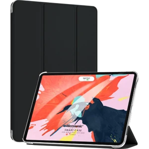 Apple iPad Pro 12.9'' 2021 5. Nesil Kılıf (A2378-A2461-A2379-A2462) Slim Translucent Back Smart Cover Siyah