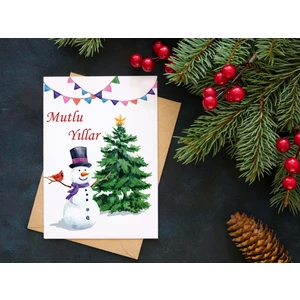 Yılbaşı Tebrik Kartı-Happy New Year Card-Yılbaşı Kartpostalı
