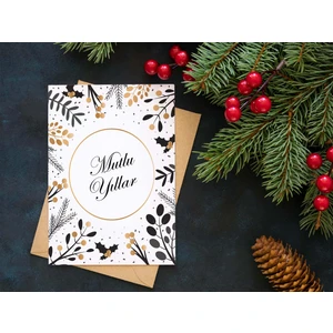 Yılbaşı Tebrik Kartı-Happy New Year Card-Yılbaşı Kartpostalı