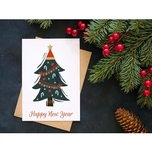 Yılbaşı Tebrik Kartı-Happy New Year Card-Yılbaşı Kartpostalı