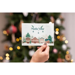 Yılbaşı Tebrik Kartı-Happy New Year Card-Yılbaşı Kartpostalı