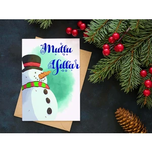 Yılbaşı Tebrik Kartı-Happy New Year Card-Yılbaşı Kartpostalı