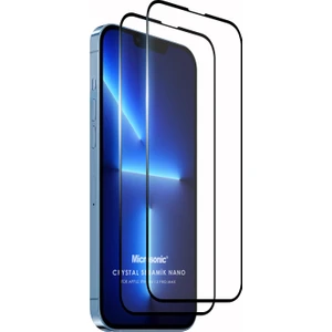 Apple iPhone 13 Pro Max Crystal Seramik Nano Ekran Koruyucu Siyah (2 Adet)
