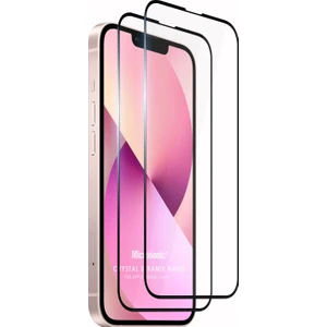 Apple iPhone 13 Mini Crystal Seramik Nano Ekran Koruyucu Siyah (2 Adet)