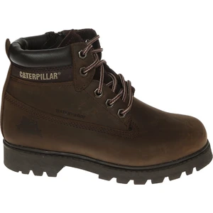 Caterpillar Deri Kahverengi Erkek Çocuk Bot