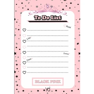 Yd Blackpınk To Do List Özel Tasarım Yapılacaklar Listesi