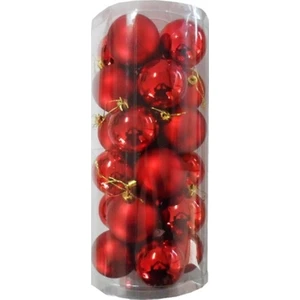 12 Adet 5 cm Kırmızı Renk Yılbaşı Çam Ağacı Süsleme Cici Topu