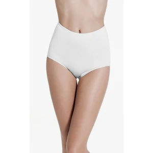 Çift Kaplan Kadın Elastanlı Yüksek Bel Beyaz Külot 665