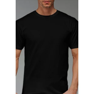 Çift Kaplan Erkek Süprem Bisiklet Yaka Siyah T-Shirt 0947