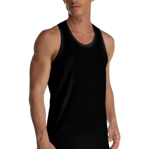 Çift Kaplan Erkek Elastanlı Spor Siyah Atlet 0916 3'Lü Paket