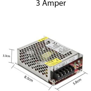 Slim LED Trafo 12 Volt Metal Kasa 2.1/5/8.5/12.5/17/29 Amper 5 Amper