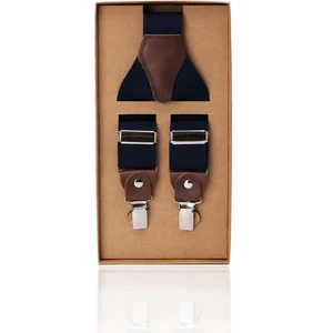 La Pescara Lacivert Renk Deri Bağlantılı Erkek Pantolon Askısı PAN46