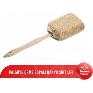 Derma Naturel Palmiye Örme Sopalı Banyo Sırt Lifi