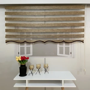 Volper Mekanik Vp 914 Stor Zebra Perde Bambu Kahverengi Etek Dilimli 200X200