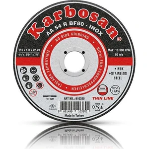 125X1X22.23 Paslanmaz Inox Çelik Kesme Diski 910400