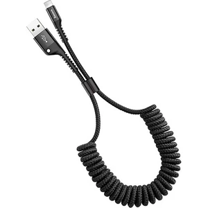 Fish Eye Spiral 2A USB Lightning Iphone Araç Şarj Kablosu