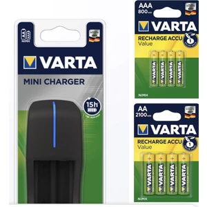 57646 Şarj Cihazı 2'li + 2100 mAh Şarjlı Pil +800 mAh Şarjlı Pil