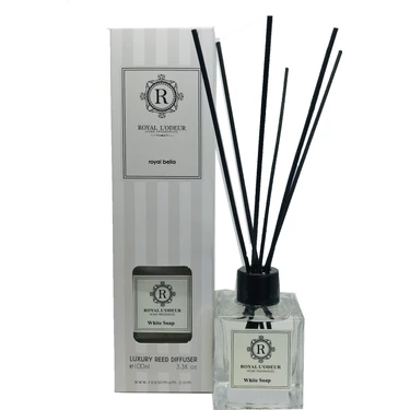 Royal Çubuklu Oda Kokusu - Beyaz Sabun Aroması, 100 ml, Ferahlatıcı Etki, Ev ve Ofis Kullanımı için