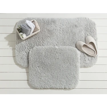 Madame Coco Sheep Banyo Paspası - Gri - 60 x 100+50 x 60