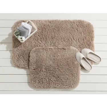 Madame Coco Sheep Banyo Paspası - Toprak - 60 x 100+50 x 60