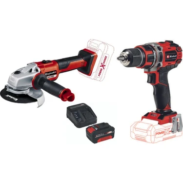 Einhell Axxio Kömürsüz Avuç Taşlama Te-Cd 18/50 Li Bl Kömürsüz Vidalama 18V 4.0AH Akü Şarj