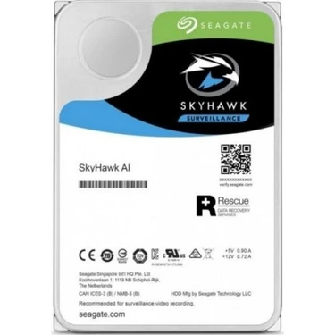 Seagate ST8000VE001 8TB Skyhawk  256MB 3.5” SATA 3 7200Rpm 7-24 Güvenlik (Resmi Distiribitör