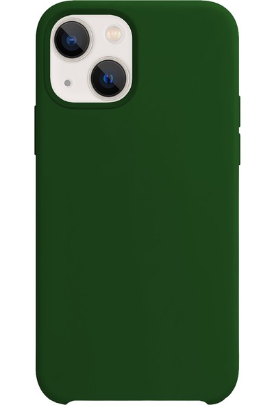 Buff Apple iPhone 13 Mini Rubber Fit Kılıf Dark Green