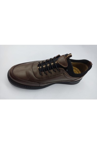 Black Leg Kahve Rengi Deri Dış Yüzet Deri Kaplama Iç Yüzey Esnek Kauçuk Taban Erkek Ayakkabı