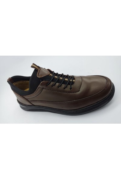 Black Leg Kahve Rengi Deri Dış Yüzet Deri Kaplama Iç Yüzey Esnek Kauçuk Taban Erkek Ayakkabı