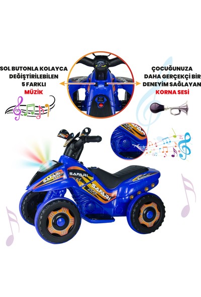 UJ Toys 6V Akülü ATV Mavi