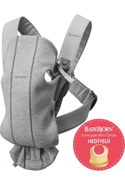 Babybjörn Bliss Ana Kucağı & Kanguru Mini 3D Cotton Jersey Yenidoğan Seti / Light Grey
