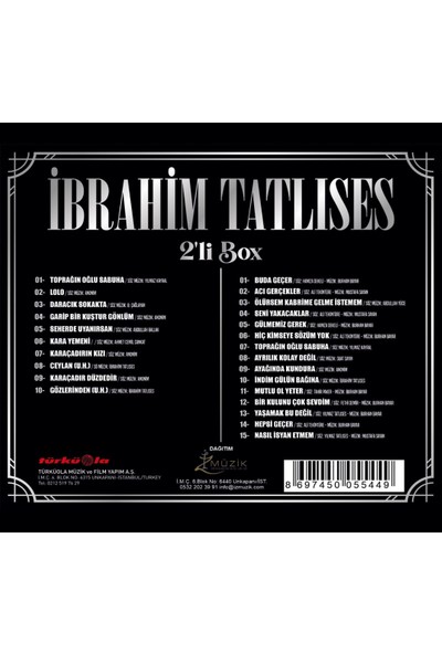 Türküola Müzik Ibrahim Tatlıses - Sabuha / Acı Gerçekler (2'li Box Cd)