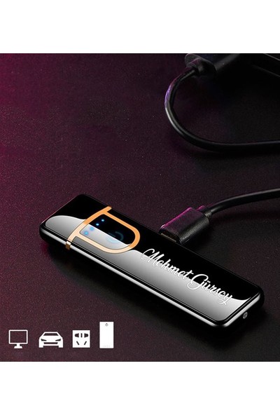 Belnido USB Elektrikli Elektronik Siyah Çakmak