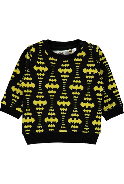 Batman Erkek Bebek Sweatshirt 6-18 Ay Siyah