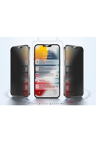Vendas Apple iPhone 13 Pro Max Privacy Hayalet Temperli Cam Ekran Koruyucu