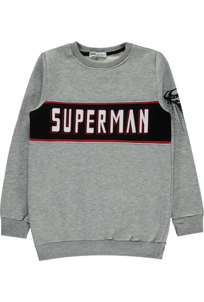 Superman Erkek Çocuk Sweatshirt 10-13 Yaş Grimelanj