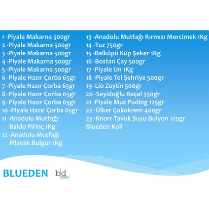 Ramazan Erzak Kumanya Yardım Gıda Paketi Paketi 23 Parça 139 Nolu Paket fiyatları