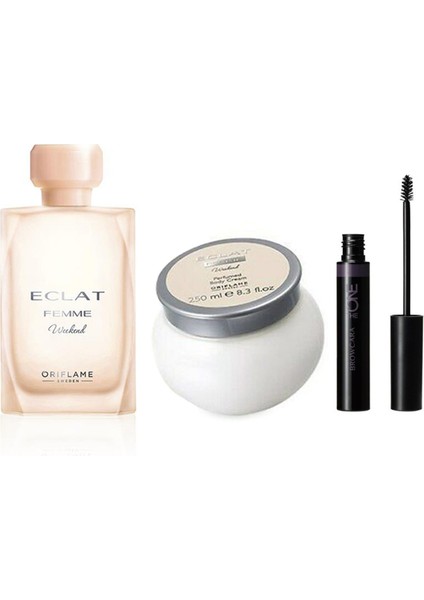 Eclat Femme Weekend Parfümü 50 ml Vücut Kremi 250 ml ve The One Kaşkara