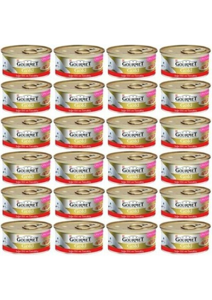 Gourmet Gold Sığır Etli Tavuklu Yetişkin Kedi Konservesi 85 Gram x 24'lü