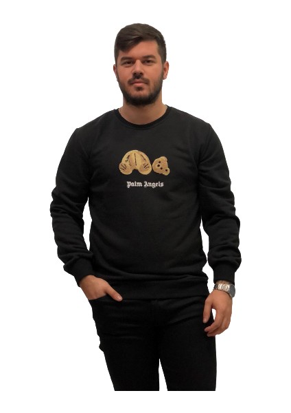 Yuvarlak Yaka Nakış Göğüs Baskılı Bambu Dokuma 2022 Kış Kreasyonu Erkek Sweatshirt