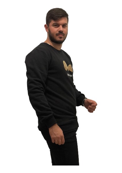 Yuvarlak Yaka Nakış Göğüs Baskılı Bambu Dokuma 2022 Kış Kreasyonu Erkek Sweatshirt fiyatları