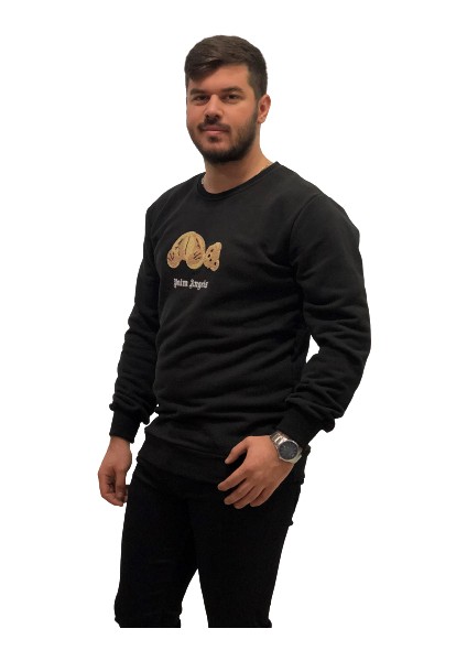 Yuvarlak Yaka Nakış Göğüs Baskılı Bambu Dokuma 2022 Kış Kreasyonu Erkek Sweatshirt modelleri