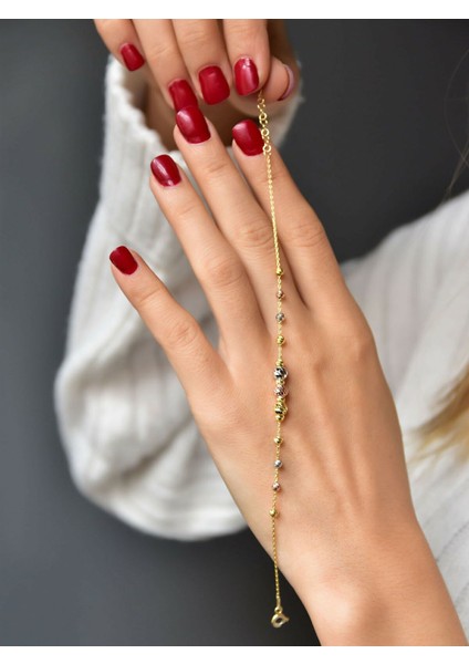 925 Ayar Gümüş Üç Renk Kaplama Dorika Toplu Kadın Bileklik modelleri