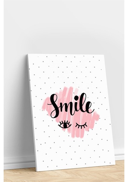 Puantiyeli Smile Kanvas Çocuk Tablo fiyatları
