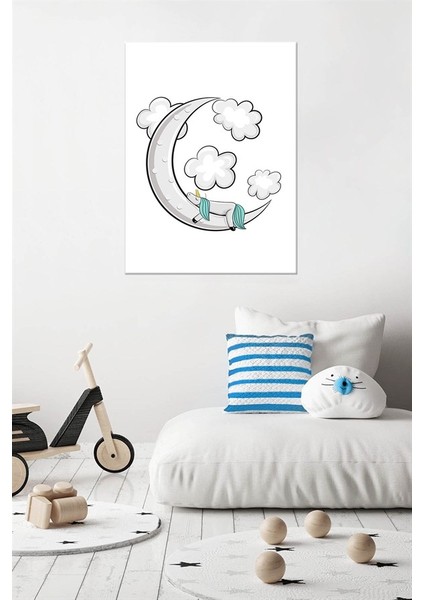 Uyuyan Unicorn Kanvas Çocuk Tablo