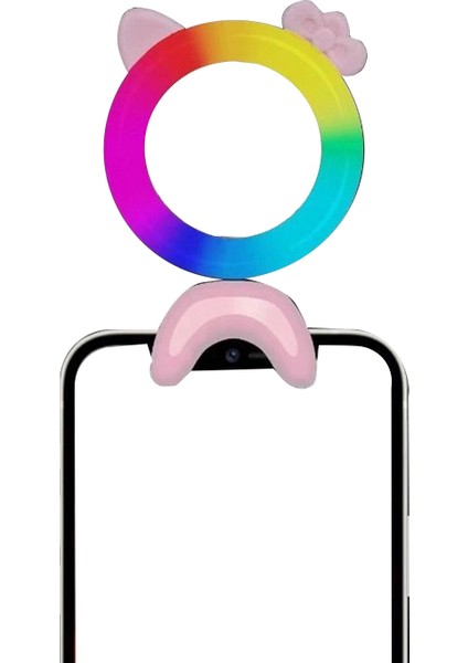Q18 Telefon Üstü Mini Ringlight Aydınlatma Lamba